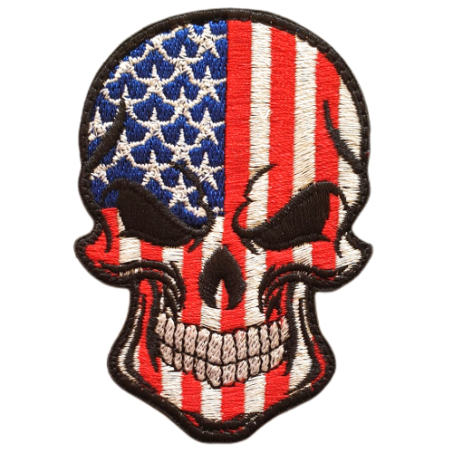 Patches Totenkopf Army Flagge Klettverschluß zum Aufnähen 9x6 cm 1 Stück
