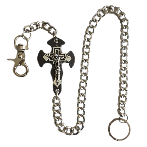 Bikerketten Schlüsselketten Hosenketten Kreuz 64cm lang