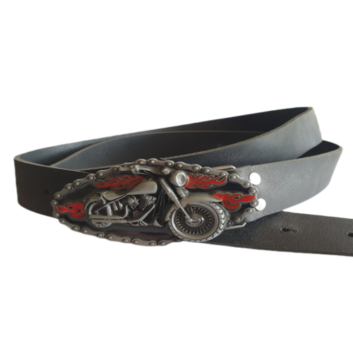 Leder Büffel NAV Gürtel 38mm Schnalle Biker 1 Stück